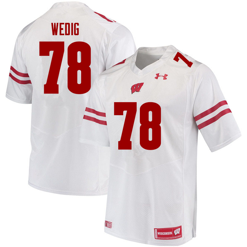 Wisconsin Badgers Men's #78 Trey Wedig NCAA Under Armour Authentic White College Stitched Football Jersey DI40L63WS